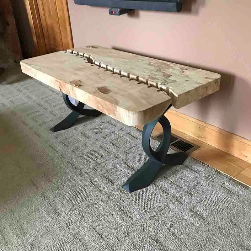 Metal Bench Legs, DIY Steel Furniture, Coffee Table Base in✔️unique Flowyline Design for epoxy live edge top Black curved shape bench modern kitchen desk dining wishbone 16 inch hairpin wooden wrought iron coffee bar industrial round counter height mid century square replacement console side Wayfair Amazon ikea Lowes