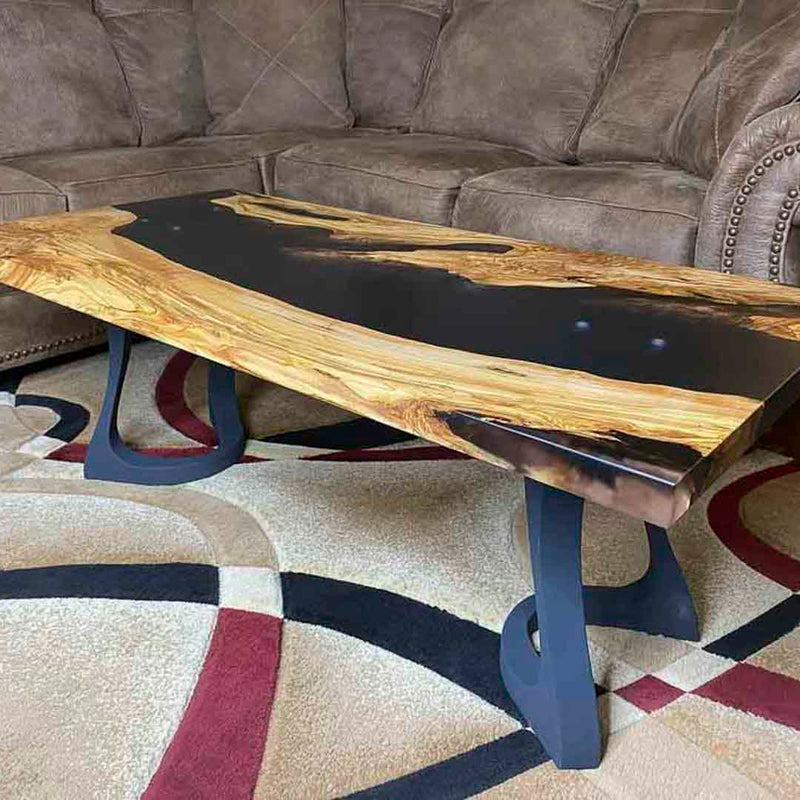 Metal Bench Legs, DIY Steel Furniture, Coffee Table Base in✔️unique Flowyline Design for epoxy live edge top Black curved shape modern kitchen desk dining 16 inch hairpin wooden wrought iron industrial height mid century square replacement woodworking wood Handmade home depot Wayfair Amazon ikea Lowes stool vintage