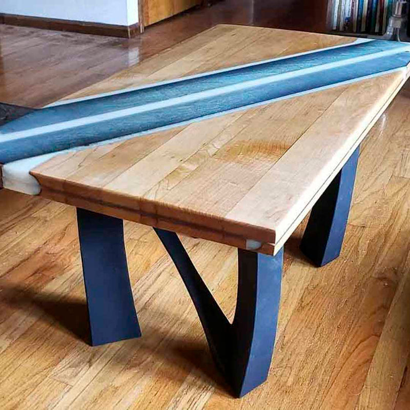 Metal Bench Legs, DIY Steel Furniture, Coffee Table Base in✔️unique Flowyline Design for epoxy live edge top Black curved shape bench modern kitchen desk dining wishbone 16 inch hairpin wooden wrought iron coffee bar industrial round counter height mid century square replacement console side Wayfair Amazon ikea Lowes