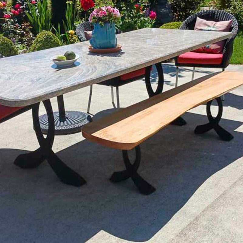 Metal Bench Legs, DIY Steel Furniture, Coffee Table Base in✔️unique Flowyline Design for epoxy live edge top Black curved shape bench modern kitchen desk dining wishbone 16 inch hairpin wooden wrought iron coffee bar industrial round counter height mid century square replacement console side Wayfair Amazon ikea Lowes