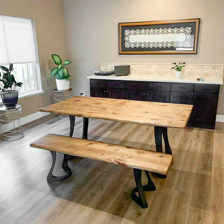 Metal Bench Legs, DIY Steel Furniture, Coffee Table Base in✔️unique Flowyline Design for epoxy live edge top Black curved shape modern kitchen desk dining 16 inch hairpin wooden wrought iron industrial height mid century square replacement woodworking wood Handmade home depot Wayfair Amazon ikea Lowes stool vintage