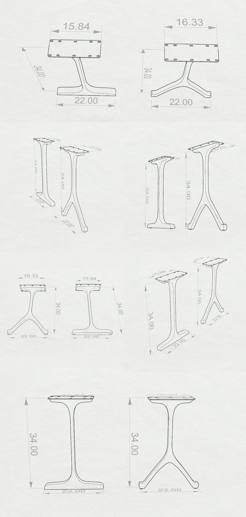 Metal Table Legs of FlowyLine - Good option for DIY easy furniture feet epoxy live edge top with steel. Product is Handmade with iron and powder coating - Free shipping - Returns & exchanges within 14 days, black pedestal curved industrial dining desk custom console frame replacement Dining modern  mid century design